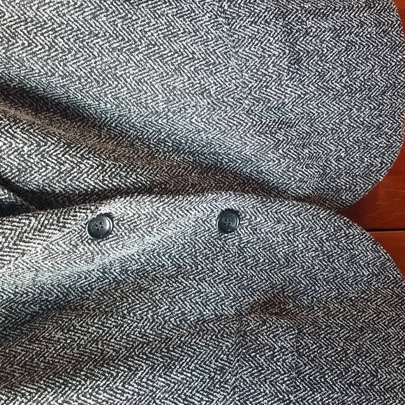 Talbots NWOT B/W herringbone blazer in lovely soft poly/rayon soft fabric, 1xp - Picture 5 of 9